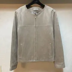 スエードジャケット ノーカラージャケット
