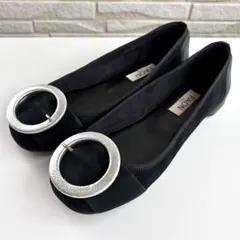 美品 FAON TOKYO フラットシューズ ブラック ビブラム バレエシューズのサムネイル