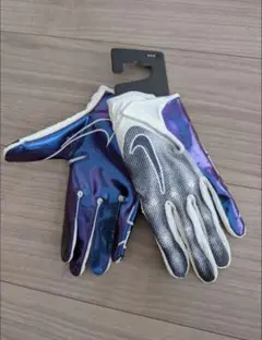 最安値！アメリカンフットボール　ナイキ　グローブ 白　ホワイト　パープル