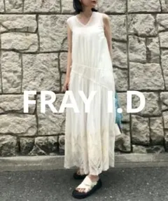 リュミエ 2set クロシェ編みノースリーブワンピース＋ポンチタック 