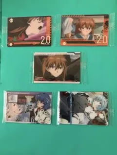【未開封】新世紀エヴァンゲリオンウエハース5枚(アスカラングレー&綾波レイ)