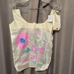 猫と花のデザイン エコバッグ