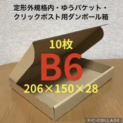 小型ダンボール箱 B6 定形外規格内・ゆうパケット・クリックポスト用