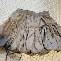 新品グレー フリル付きミニスカート