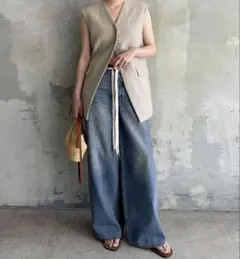 Plage DENIM SEMI FLARED パンツ グレー 34 Plage DENIM SEMI FLARED パンツ グレー 34