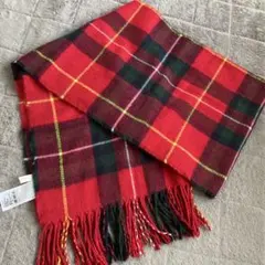 chocol raffine robe チェック柄 マフラー 赤