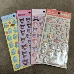 サンリオ ぷくっとシール 4枚セット ハンギョドン クロミ マイメロディ