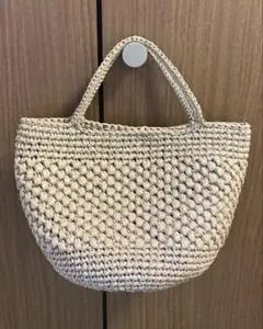 スズランテープ　バッグ　ハンドメイド　かごバッグ　マグネットホック　キーリング