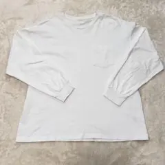 ユニクロ ロンT 白 XL