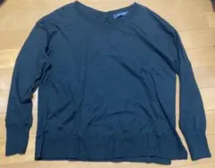 ナノユニバース　薄手ニット　ブラック