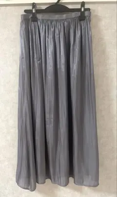 NATURAL BEAUTY BASIC グレー プリーツスカート Mサイズ