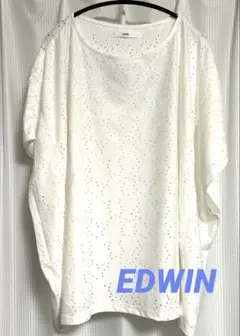 美品 ✨EDWIN レースドルマンスリーブプルオーバーブラウスLルーズシルエットのサムネイル