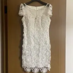 ホワイト レース タイトドレス