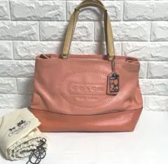 【確実正規品】【極美品】COACH ハンプトンズ ウィークエンド ピンク