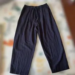 匿名発送　木梨サイクル　麻レーヨンパンツ　メンズMサイズ　ネイビー