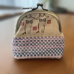 ころりんこあら様 たすき掛けできるばね口サコッシュとがま口手帳