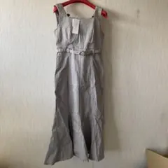 proportionグレー ストラップ付きジャンパースカートサイズM