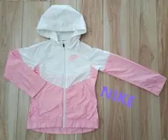 Nike フード付きジャケット ホワイト×ピンク