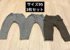 西松屋　ベビーパンツ 3点セット グレー カーキ　サイズ95 男の子