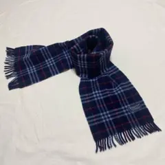 Burberry's バーバリー ラムズウール ネイビーマフラー ノバチェック