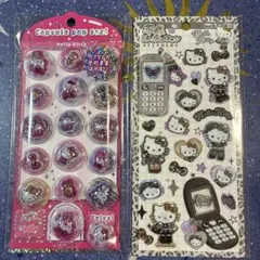 ハローキティ　カプセルポップシール　平成はっぴーフォン