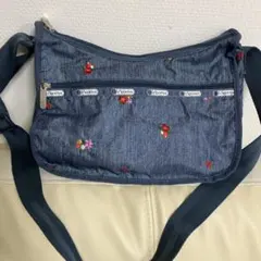LeSportsac レスポートサック ショルダー　刺繍　デニム柄