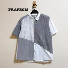 美品 FRAPBOIS パッチワーク風 シャツ ギンガムチェック ドット 2のサムネイル