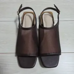 メッシュ バックストラップサンダル ブラウン Sのサムネイル