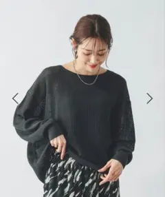 透けにくいメッシュニットプルオーバー /642926