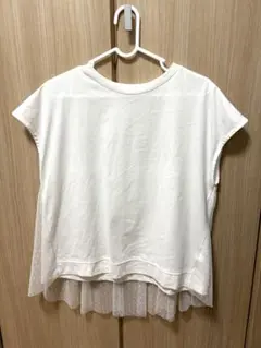 HK WORKS LONDON ドットチュール切替Tシャツ ホワイト Lのサムネイル