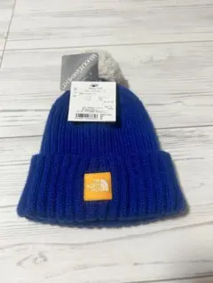 THE NORTH FACE 青 ニット帽 ポンポン付き