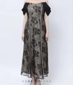 ラグナムーン　刺繍オフショルダーワンピース　お呼ばれドレス