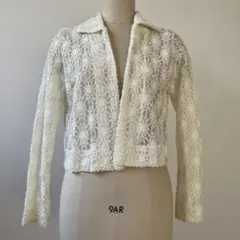MARIE ECHELLE アイボリー レースカーディガン　ジャケット　ボレロ