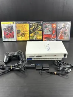 PlayStation 2 本体 ホワイト コントローラー　ソフトセット