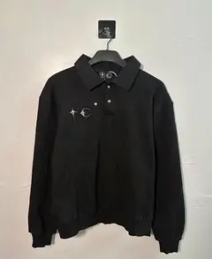 thug club ブラック ワッフルニット ポロシャツ サイズ: m