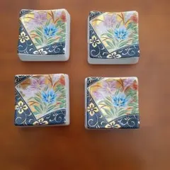 花柄陶器製箸置き4個セット