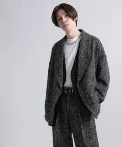 【HARE名作セットアップ】ハレ　ツイードショールジャケット　別でパンツも出品