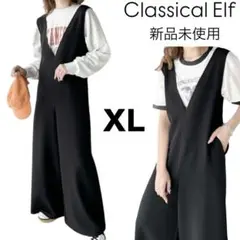 新品タグ付きCLASSICAL ELF黒Vネックオールインワン　サロペット　XLのサムネイル