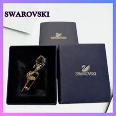 新品級■ 完売品■スワロフスキー 花柄 ピンブローチ /シルバー /箱付き