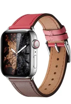 Apple Watch バンド ピンク/ブラウン 38/40/41mm対応