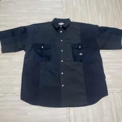 XL Dickies キューバシャツ 刺繍 オープンカラー 半袖 ディッキーズ 