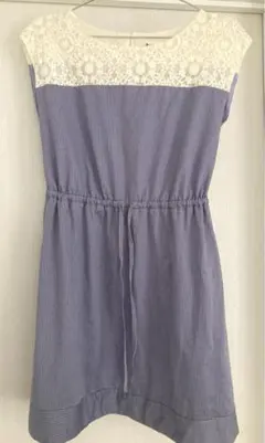 KUMIKYOKU ワンピース レース ストライプ　(低身長の方向け)