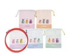 mojojojo アクリルチャーム付き巾着　パステル　　パープル