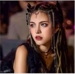 ✧︎数量限定SALE✧︎コスプレ、アラビアンスタイル 袖飾りに ヘッドドレス⑤クリア