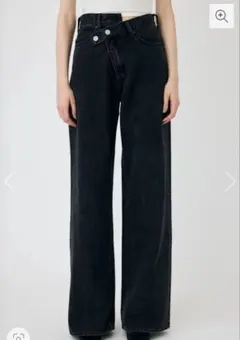 moussy CROSS WAIST WIDE ストレート ブラック 1のサムネイル