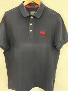 Abercrombie & Fitch ポロシャツ ネイビーM