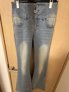 アベイル SUREVE ハイウエスト フレアデニムパンツ ブルーのサムネイル