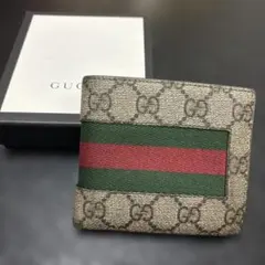 GUCCI 二つ折り財布 GGキャンバス