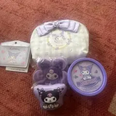（美品）Kuromi ポーチセット 紫色 ぬいぐるみ