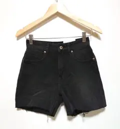 H&M ブラックショートパンツ ハイウエスト フリンジ裾 サイズ36